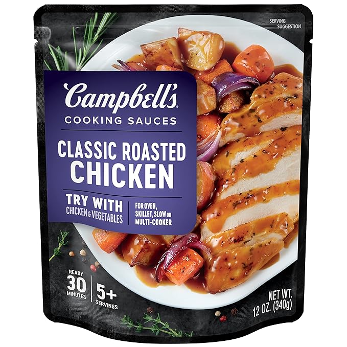 Campbell's Cooking Sauces, Classic Roasted Chicken Sauce, 12 Oz Pouch